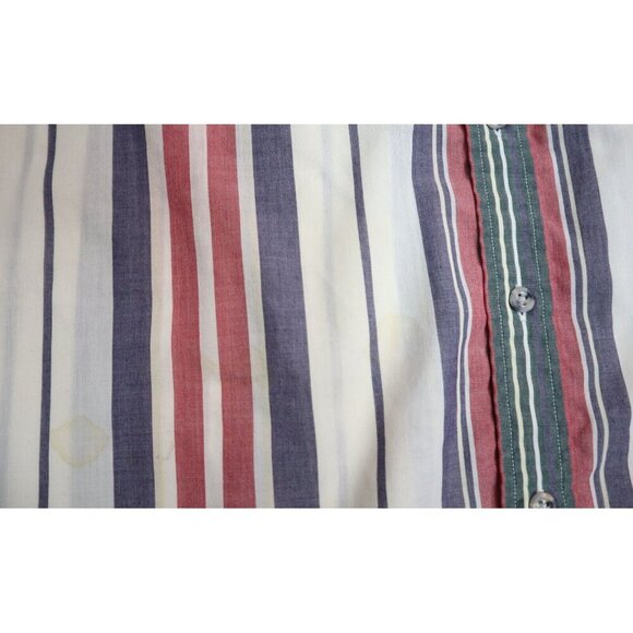 VINTAGE MEN S STRIPED BUTTON-UP SHIRT - CHATHAM CLOTH - SIZE L TALL - Picture 3 of 7